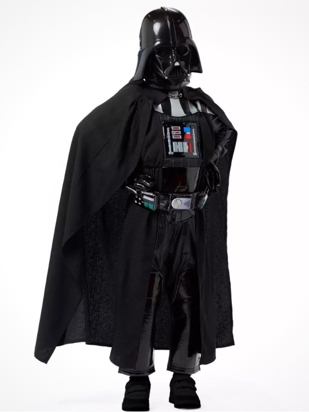 Star Wars Disney Kids Black Darth Costume with Mask, belt and Gloves - Picture 2 of 5